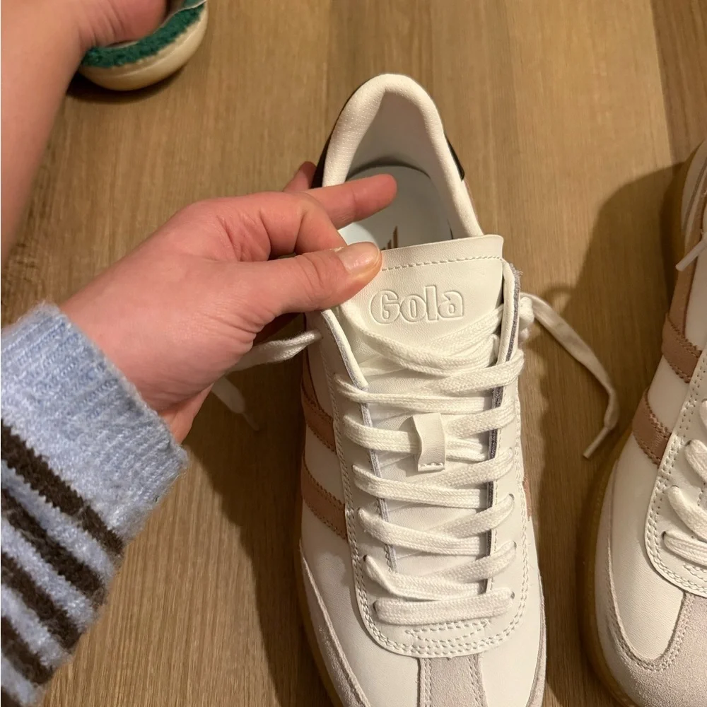 Gola White and Brown Sneakers - Picture 6 of 10